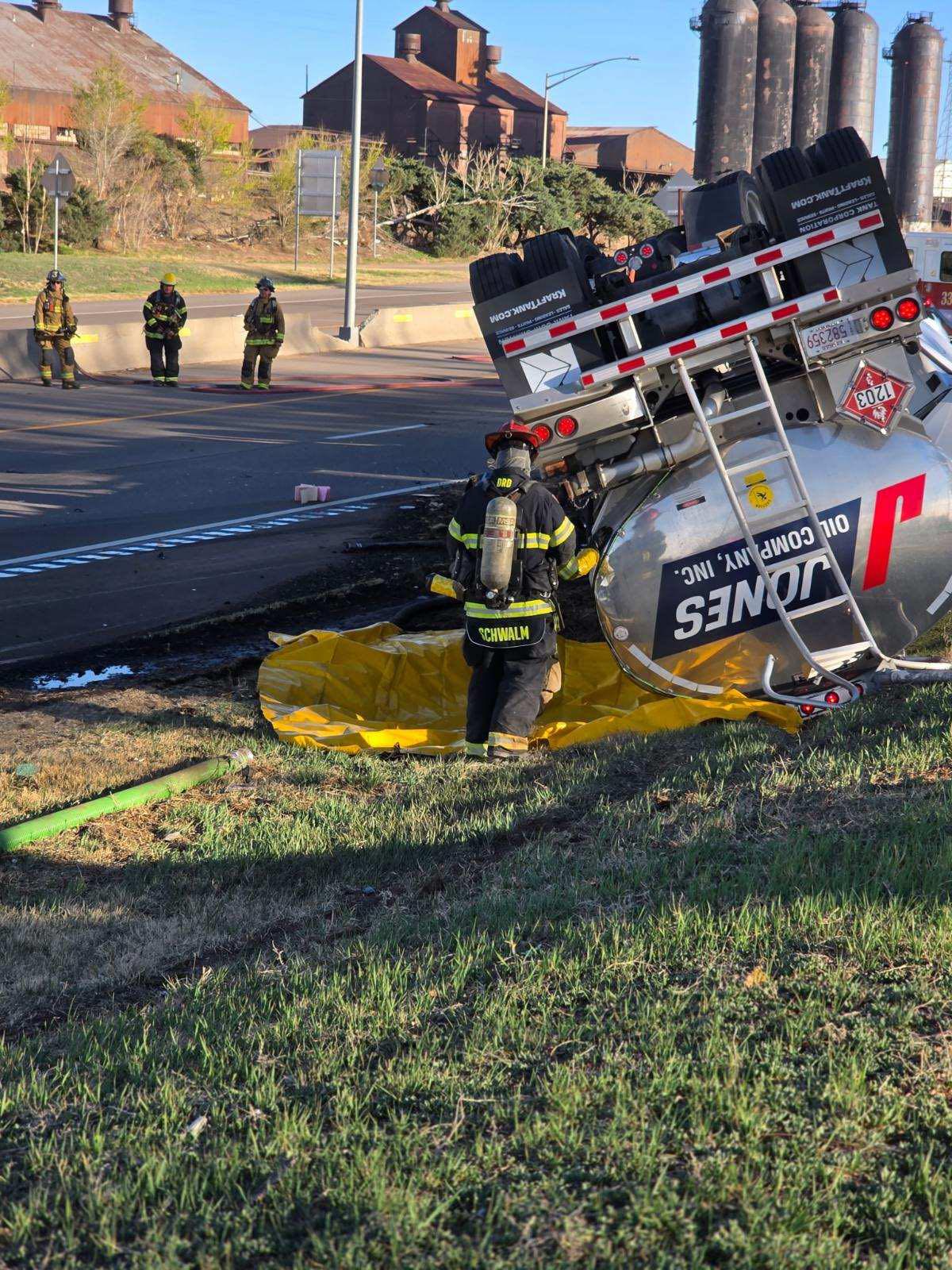 Image 13 of 14 in gallery section. Image title is Firefighter working an accident.