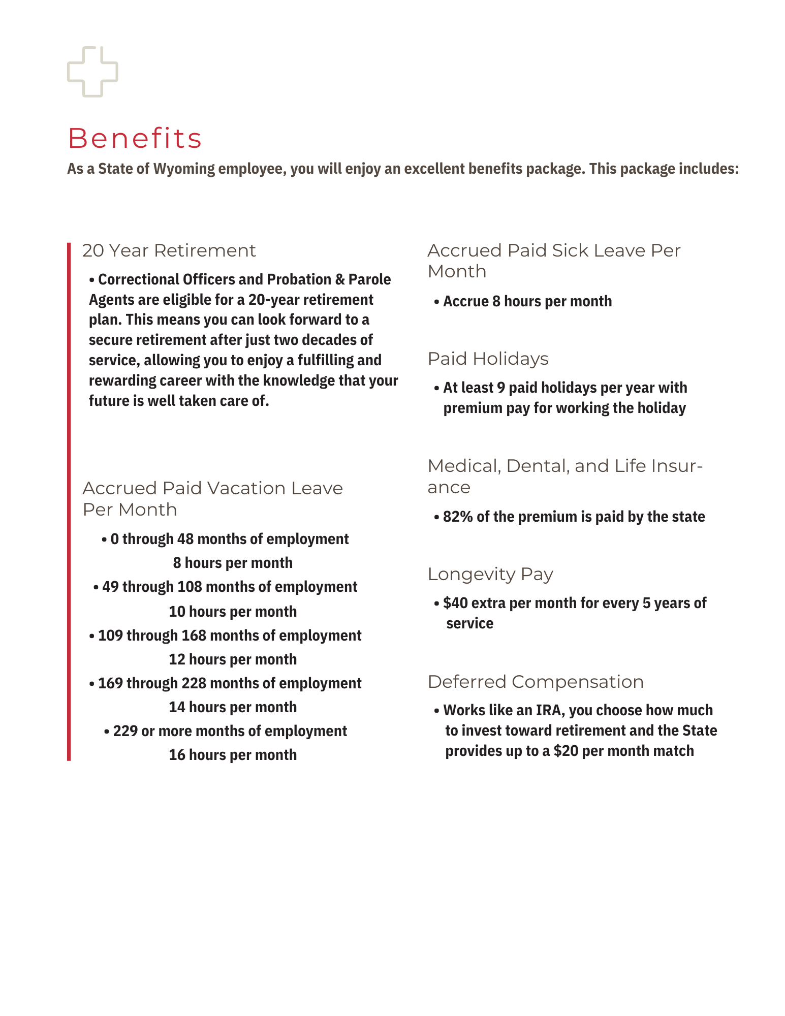 Image 1 of 5 in gallery section. Image title is WDOC_JobDetails_Benefits.pdf.