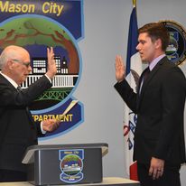 Image 11 of 13 in gallery section. Image title is PD swearing in.