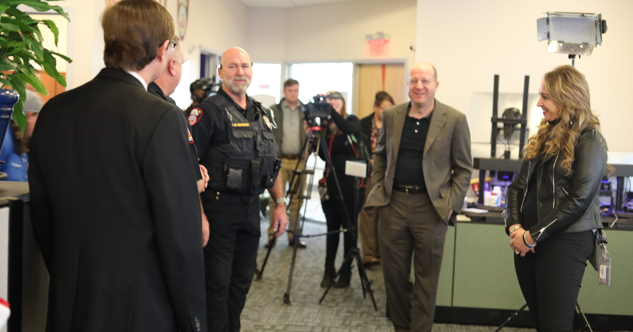 Mayor Graham and Pueblo Police Department Host Governor Polis in Real-Time Crime Center