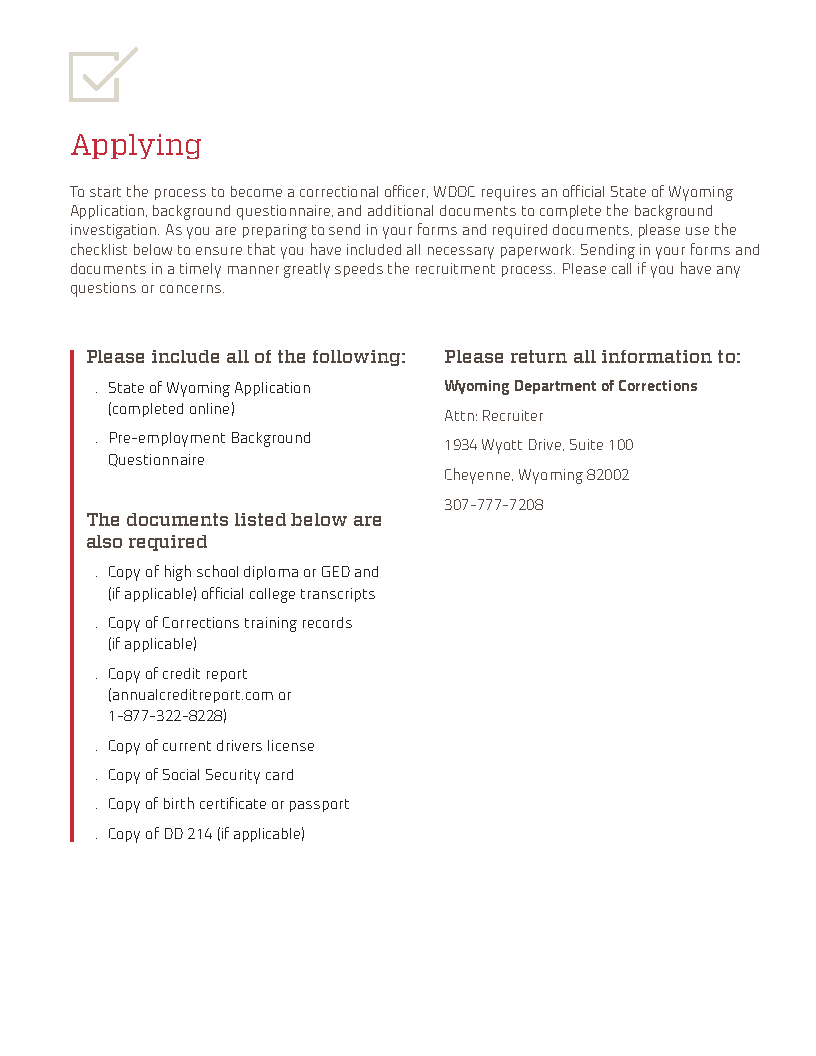 Image 2 of 5 in gallery section. Image title is WDOC_JobDetails_Applying.