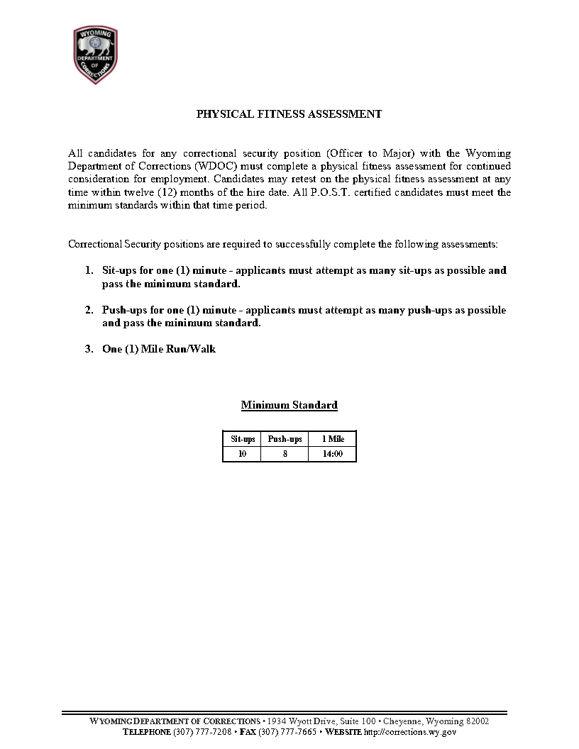 Image 5 of 5 in gallery section. Image title is WDOC Physical Assessment 12.01.2023.