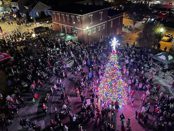 Image 3 of 7 in gallery section. Image title is Lighting of Wake Forest 1.