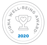 Image 5 of 7 in gallery section. Image title is Cigna 2020 award.