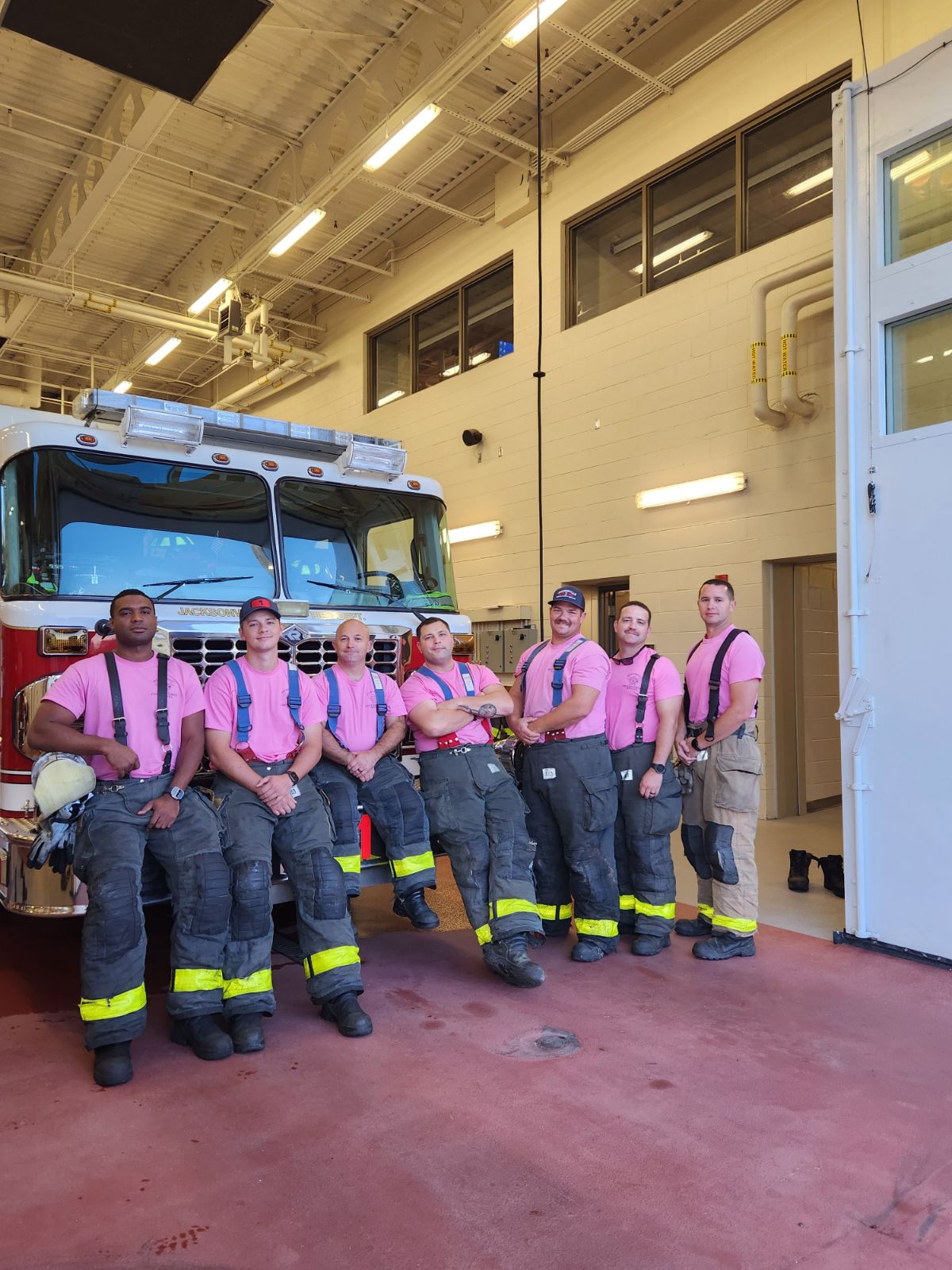Image 10 of 16 in gallery section. Image title is A Shift Supporting Breast Cancer Awareness.