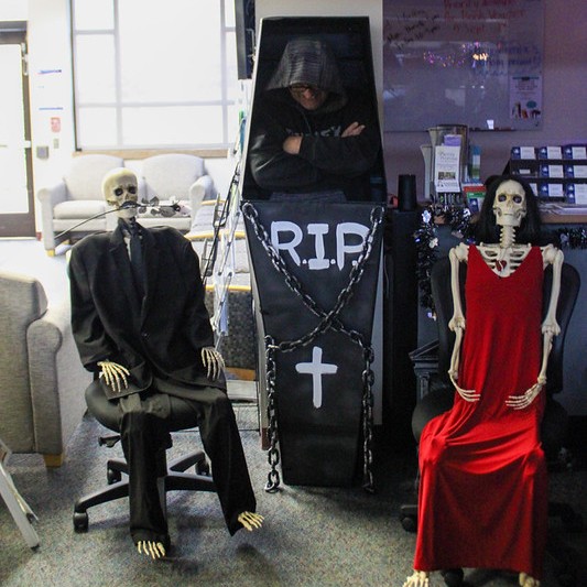 Image 17 of 28 in gallery section. Image title is Halloween Decorating 2025.