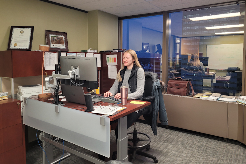 Image 16 of 34 in gallery section. Image title is At office 3_edited.