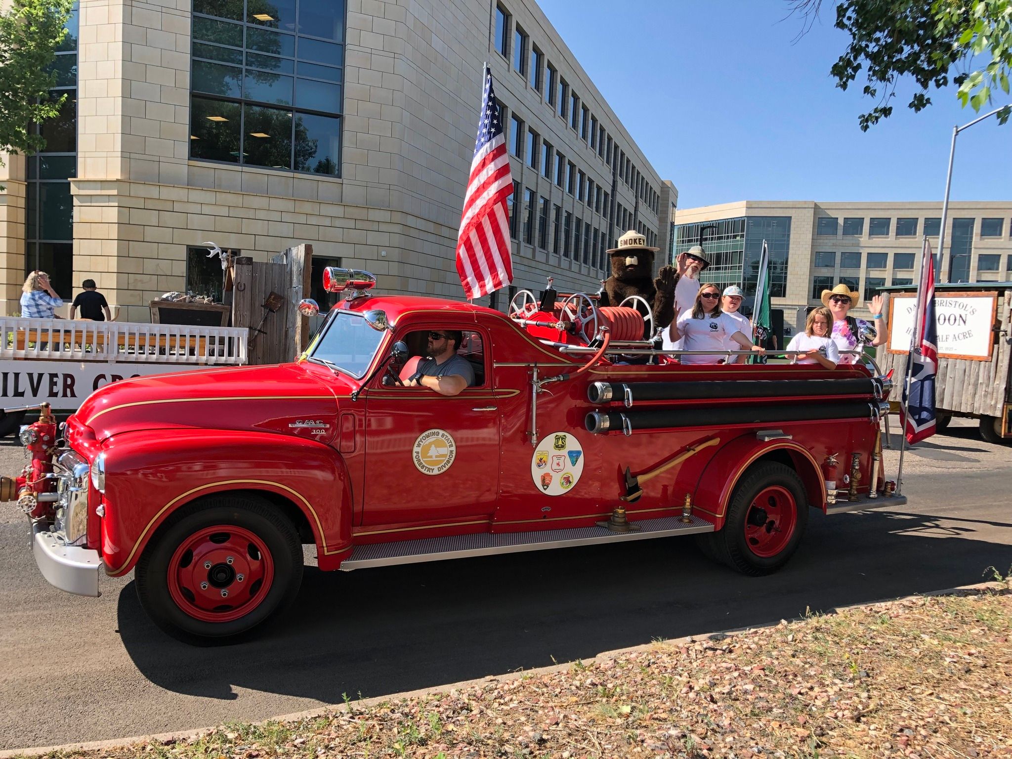 Item 1 of 10 in gallery section. Title is Forestry parade.