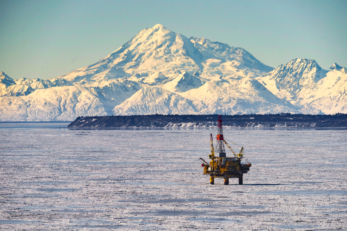 Image 1 of 7 in gallery section. Image title is Cook Inlet and Ice.