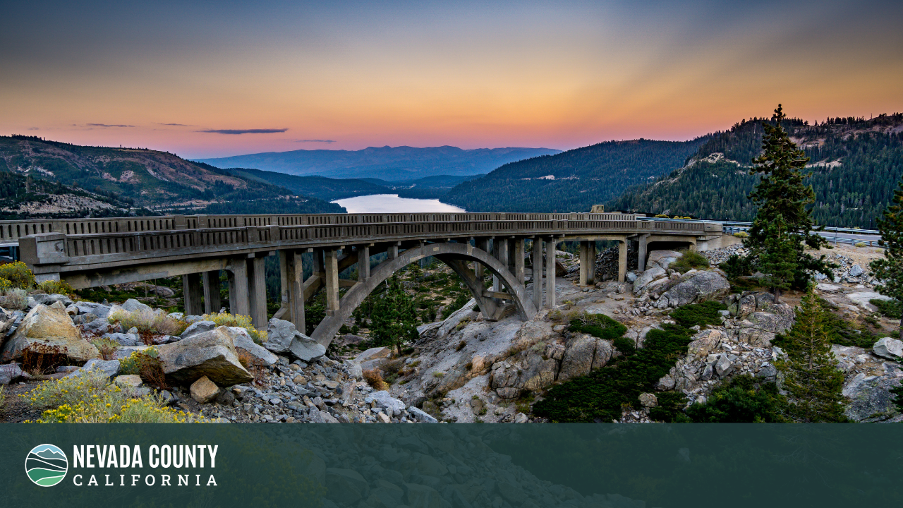Image 5 of 10 in gallery section. Image title is Zoom Background- Donner Lake Sunset.