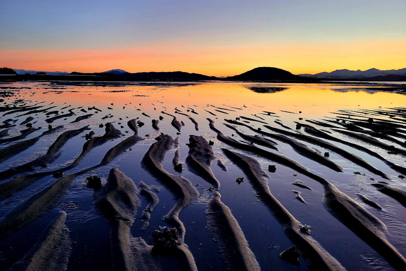 Image 34 of 34 in gallery section. Image title is Eagle Beach State Rec Area Tidal Flat Sunset_edited.