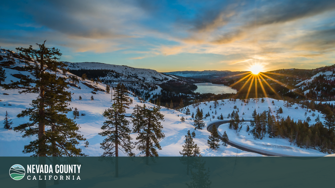 Image 4 of 10 in gallery section. Image title is Zoom Background- Donner Lake Snow.