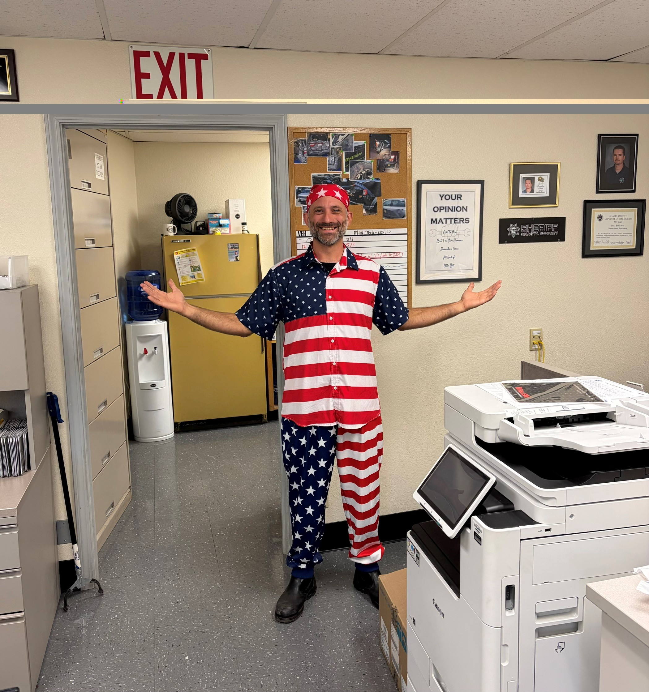 Image 7 of 26 in gallery section. Image title is David red white and blue.