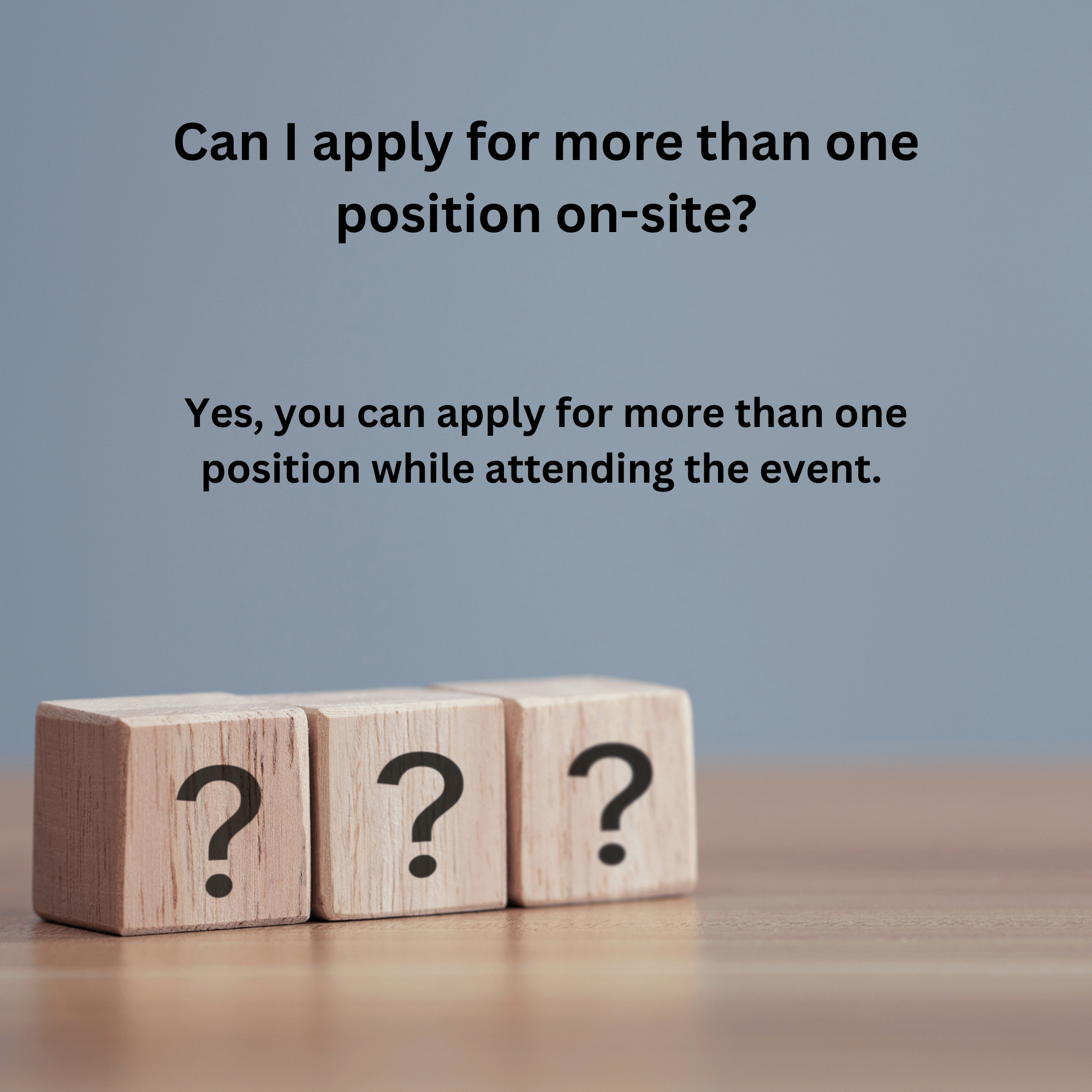 Image 3 of 10 in gallery section. Image title is Can I apply for more than one position?.