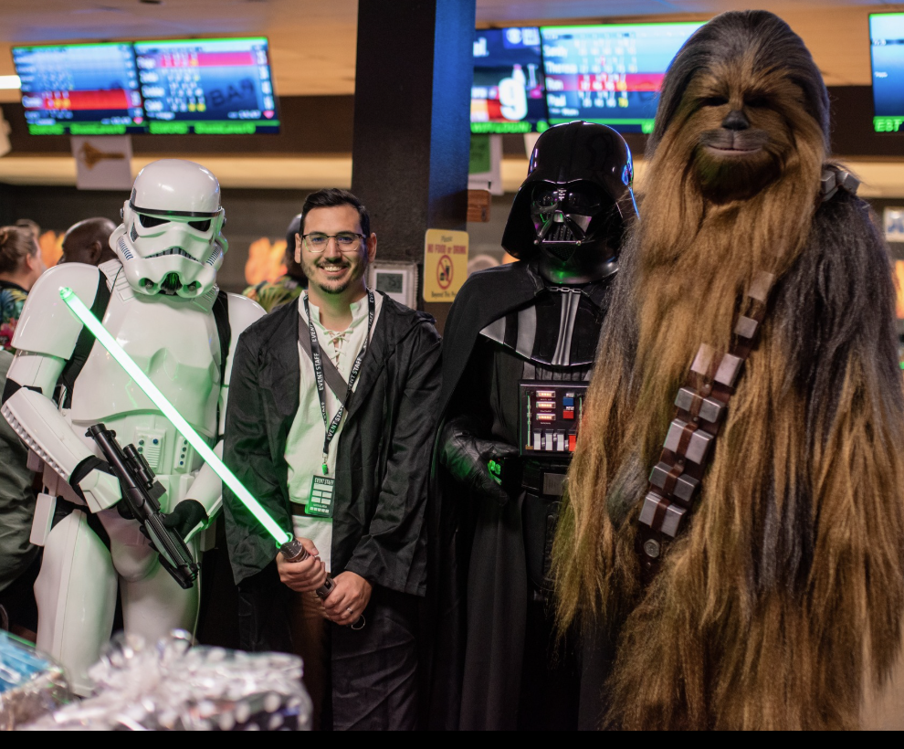 Image 26 of 26 in gallery section. Image title is Bowl-a-thon -Star Wars Group.